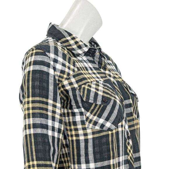 Rails Women's Button up Shirt in black yellow plaid cotton Size XS - Picture 9 of 9